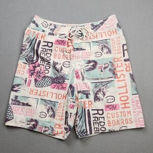 Hollister‎ Men's Swim Suit Large Surf California Board Shorts Trunks Mesh Lined